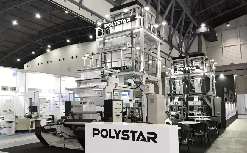 Mono layer blown film machine in PLASTICS & RUBBER 2019